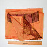 Sheer Orange + Yellow Shot Fabric with Brocade Edge- 40" x 72"