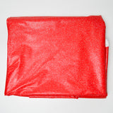 Red Sparkly Rubber on Knit Backing Fabric - 56" x 76"