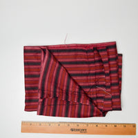 Red Striped Woven Fabric - 36" x 38"