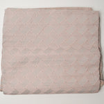 Pink + Gray Diamond Grid Woven Upholstery Fabric - 60" x 80"