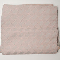 Pink + Gray Diamond Grid Woven Upholstery Fabric - 60" x 80"