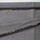 Gray Plaid Loro Piana Super 100's Tasmanian Wool Suiting Fabric - 60" x 64"