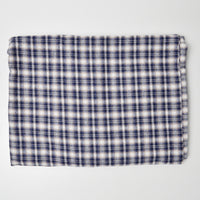 Blue + Brown Plaid Flannel Fabric - 54" x 60"