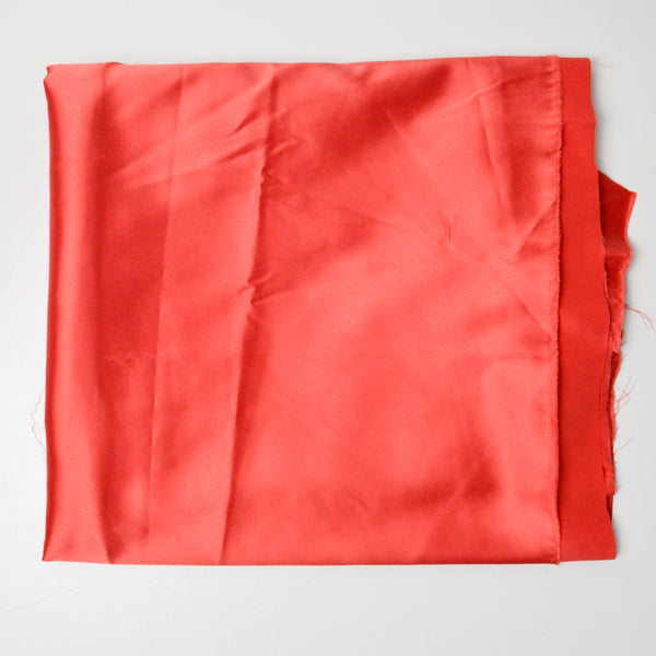 Coral Red Silky Lightweight Woven Fabric - 35" x 84"