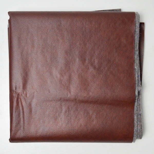 Brown Faux Leather Fabric - 37" x 56"