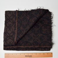 Black + Brown Patterned Thick Jacquard Woven Fabric - 46" x 50"