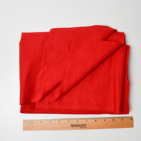 Red Woolly Woven Fabric - 32" x 62"