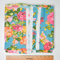 Colorful Floral Print Quilting Weight Woven Fabric - 60" x 120"