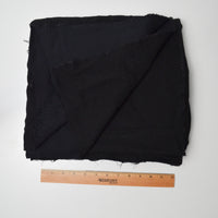 Black Wool Blend Medium-Weight Crepe Woven Fabric - 52" x 136"