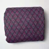 Pink + Gray Diamond Pattern Knit Fabric - 68" x 336"