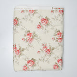 Cream + Pink Floral Waverly Woven Drapery Fabric - 54" x 144"