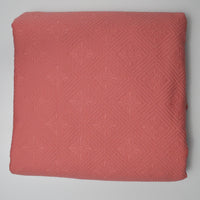 Coral Pink Textured Diamond Pattern Upholstery Fabric - 60" x 94"