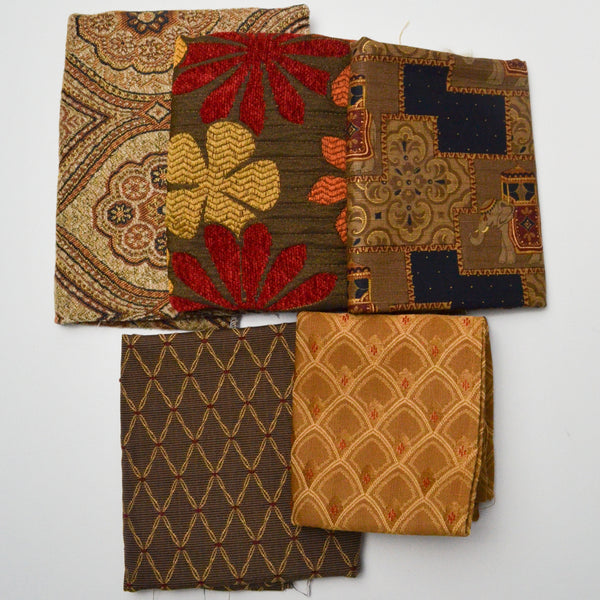 Brown Mixed Weight Woven Fabric Bundle