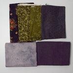 Purple, Brown + Green Quilting Weight Fabric Bundle