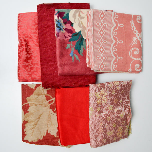 Red + Pink Upholstery Fabric Bundle