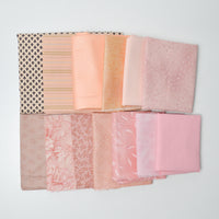 Pink, Peach + Beige Quilting Weight Woven Fabric Bundle