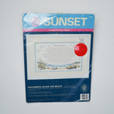 Sunset Footprints Along the Beach Counted Cross Stitch Kit