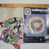 Dimensions Grandchildren Are The Flowers of Life Stamped Cross Stitch Kit - Started