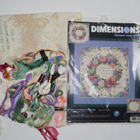 Dimensions Grandchildren Are The Flowers of Life Stamped Cross Stitch Kit - Started