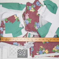 Floral Frames Lattice Quilt Pattern + Cut Fabric