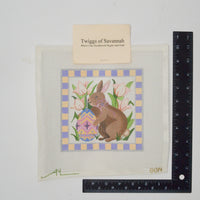 Twiggs of Savannah Easter Bunny Painted Needlepoint Canvas