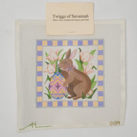 Twiggs of Savannah Easter Bunny Painted Needlepoint Canvas