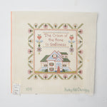 Holly Hill Designs 106 "The Crown of the Home is Godliness" Handpainted Needlepoint Canvas