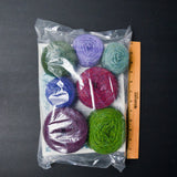 Purple + Green Peace Fleece Garter Stitch Scarf Kit