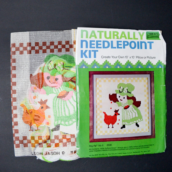 Naturally Needlepoint Poly-Pal Chicken Feeding Needlepoint Kit