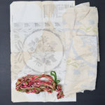 Columbia Minerva 6716 Colonial Rose Pillow Embroidery Kit - Started