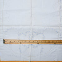 Floral + Lattice Linen Dresser Scarf, Stamped to Embroider