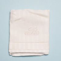 "R" Embroidered Linen