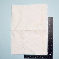 Floral Embroidered Linen with Scalloped Edges