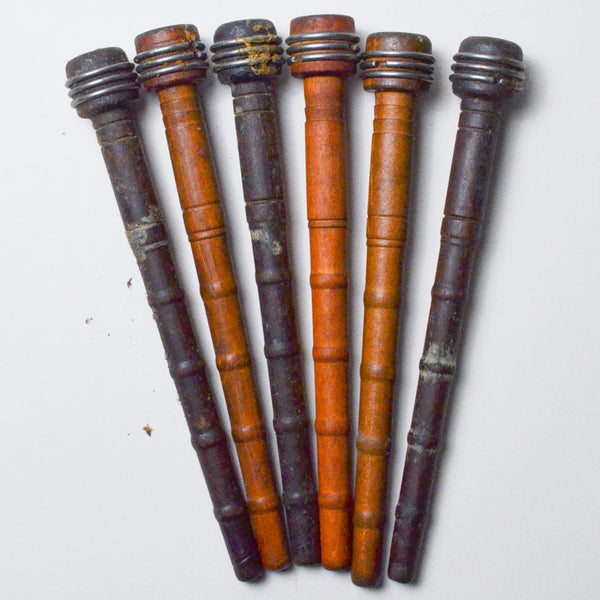 Vintage Wooden Yarn Spindle - Bundle of 6