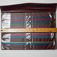 Straight Knitting Needles in Velcro Case