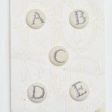 Lilac Bow Yoke Alphabet Fabric-Covered Buttons - Set of 5