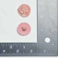 Pink Floral Molded Buttons - Set of 2