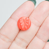 Red Butterfly Molded Metal Shank Buttons - Set of 3