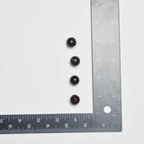 Dark Red-Brown Round Plastic Buttons - Set of 4