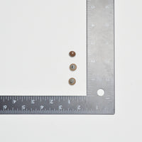 Round Brown Buttons with Metal Shank - Set of 3