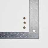 Round Brown Buttons with Metal Shank - Set of 3