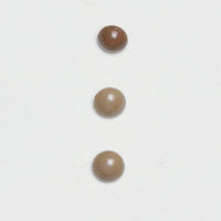 Round Brown Buttons with Metal Shank - Set of 3