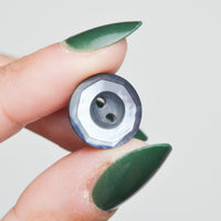 Gray Faceted Two-Hole Buttons - Set of 2