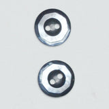 Gray Faceted Two-Hole Buttons - Set of 2