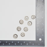 Hammered Texture Silver Four-Hole Buttons - Set of 8