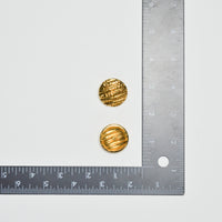 Gold Textured Shank Buttons - Set of 2