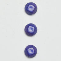 Blue Molded Plastic Shank Buttons - Set of 3