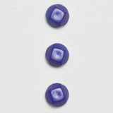 Blue Molded Plastic Shank Buttons - Set of 3