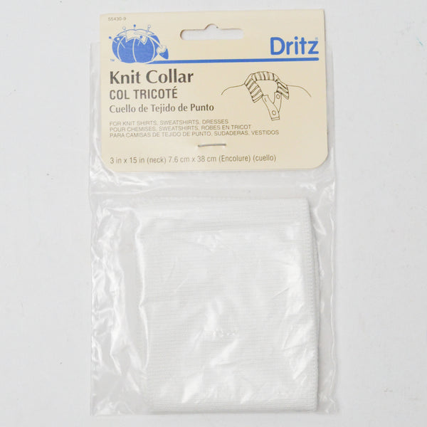 Dritz White Knit Collar