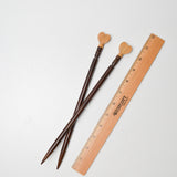 Heart Top Wooden Knitting Needles - Size 15